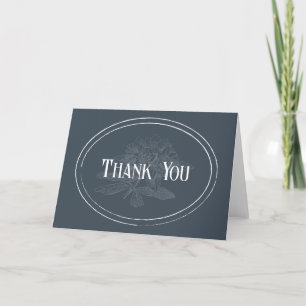 Vintage Navy Bridal Shower Thank You Card
