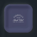 Vintage Navy Country Club Bachelorette Party Paper Plate<br><div class="desc">Elegant bachelorette party paper plates featuring a refined Bach Club design with classic serif typography. Perfect for bachelorette weekends, bridal showers, and stylish party tablescapes. Fully editable — personalize with name, date, or wording to suit your event. Pairs perfectly with the rest of the “Bach Club • Luxury Bachelorette Party”...</div>