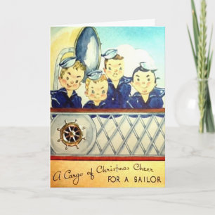Vintage Navy Military Christmas Card