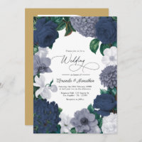 Vintage Navy, Storm Gray & Porcelain White Wedding