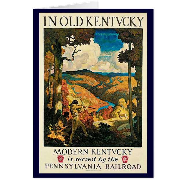 Vintage NC Wyeth Travel Poster, In Old Kentucky (Front)