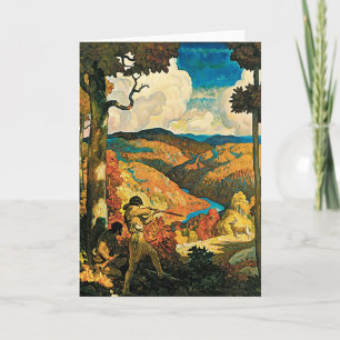 Vintage NC Wyeth Travel Poster, In Old Kentucky Card