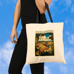 Vintage NC Wyeth Travel Poster, In Old Kentucky Tote Bag