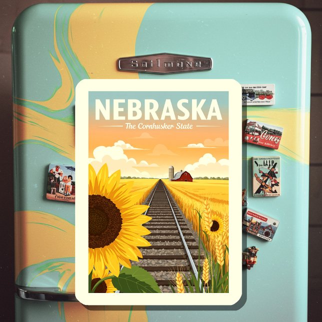 Vintage Nebraska Magnet (Creator Uploaded)