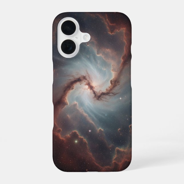 Vintage Nebula in Space iPhone 16 Case (Back)