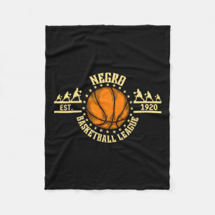 Vintage Negro League Basketball Design Black Histo Fleece Blanket