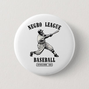 Vintage Negro League Bysebyll Black History Month 6 Cm Round Badge