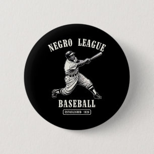 Vintage Negro League Bysebyll Black History Month 6 Cm Round Badge