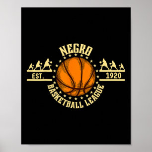 Vintage Negro League Sketll Design Black History M Poster