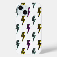 Vintage Neon Lightning Bolt Pattern