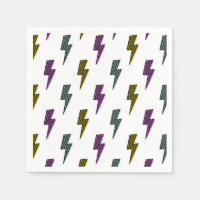 Vintage Neon Lightning Bolt Pattern