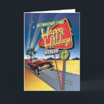 Vintage Neon Sign Retro Christmas Cards<br><div class="desc">Vintage Neon Sign Retro Christmas Cards are a fun way to brighten up the holidays for friends and family! Remember your friends, family associates with our Retro Christmas Cards! Customise the greeting inside, add a photo or logo, and sign in your choice of font. The perfect way to spread the joy...</div>