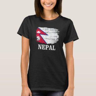 Vintage Nepal Flag For Nepalese T-Shirt