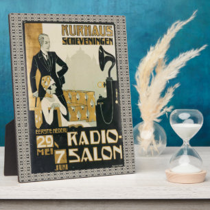 Vintage Netherlands 1920s Radio Salon Tabletop Plaque