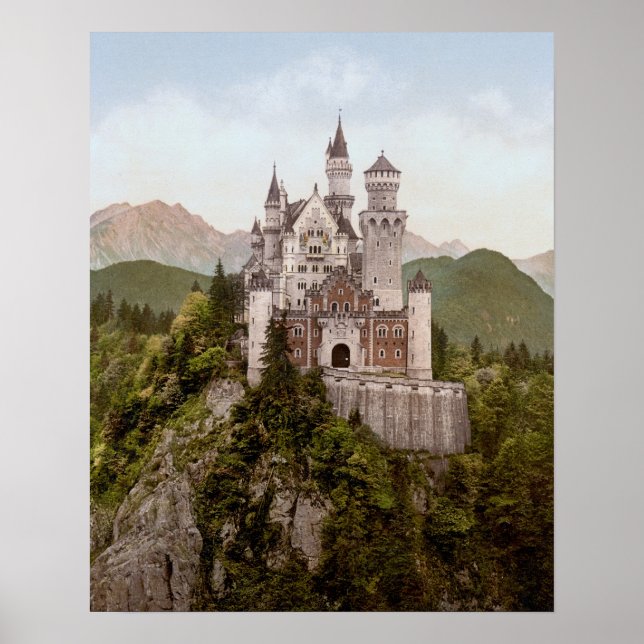 Vintage Neuschwanstein Bayern 16" x 20" Poster (Front)