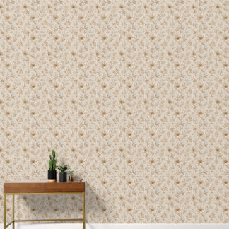 Vintage Neutral Floral Delicate Cottagecore Wallpaper