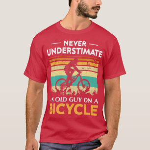 Vintage Never Underestimate An Old Guy On A Bicycl T-Shirt