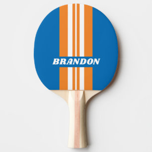 Vintage New Amsterdam Rally Stripe with Name Ping Pong Paddle