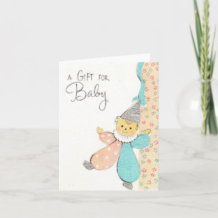 Vintage New Baby Card