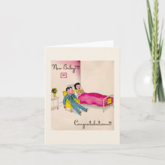 Vintage New Baby Congratulations Card