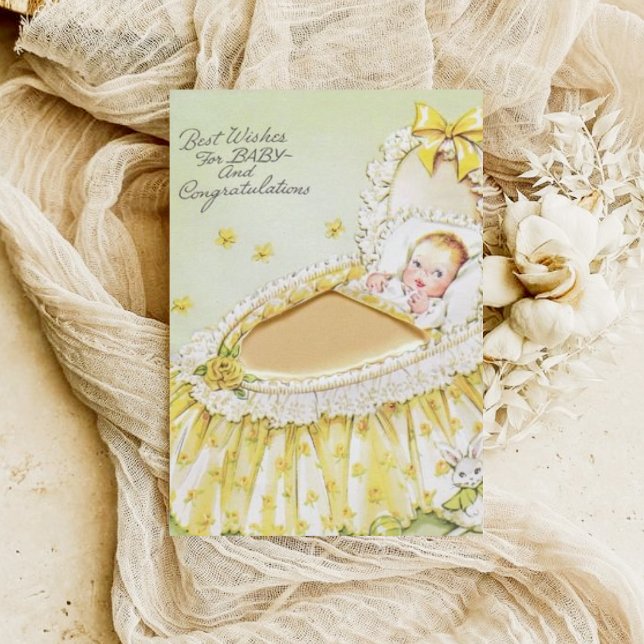 Vintage New Baby Congratulations Card (Creator Uploaded)