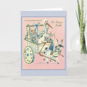 Vintage New Baby Greeting Card