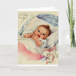 Vintage New Baby Greeting Card