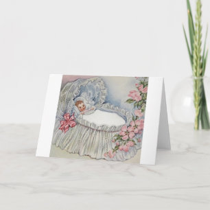 Vintage New Baby or Christening Greeting Card