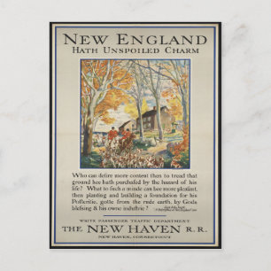 Vintage New England Travel Postcard