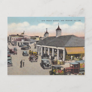 Vintage New French Market New Orleans Louisiana Postcard