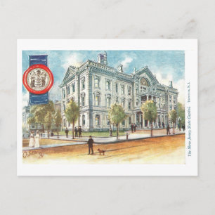 Vintage New Jersey Capitol with Seal Postcard