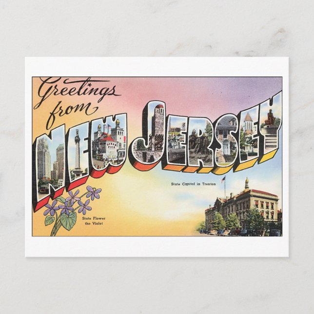 Vintage New Jersey Postcard (Front)