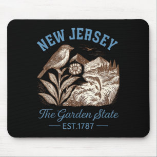Vintage New Jersey The Garden State Mouse Mat