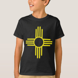 Vintage New Mexico Flag Zia Sun Retro Distressed T-Shirt
