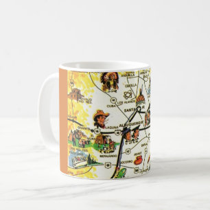 Vintage New Mexico Map Coffee Mug