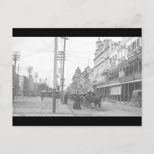 Vintage New Orleans Canal St. from Clay Monument Postcard