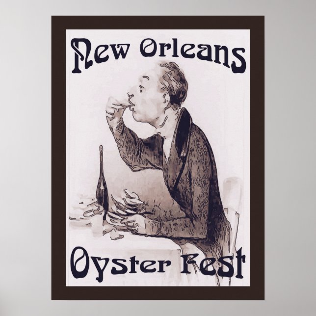 Vintage New Orleans Oyster Festival print (Front)
