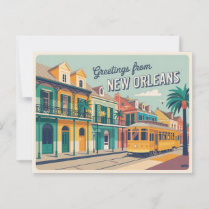 Vintage New Orleans Postcard   Greetings from