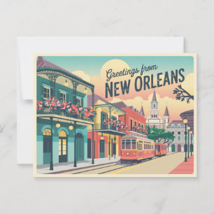 Vintage New Orleans Postcard   Greetings from