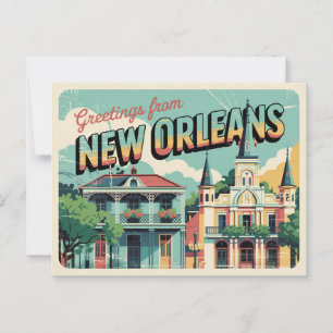 Vintage New Orleans Postcard   Greetings from