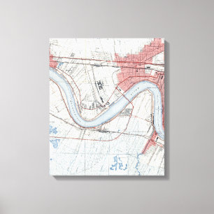 Vintage New Orleans Riverfront Jefferson Parish Canvas Print
