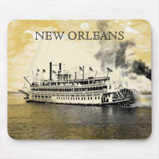 Vintage New Orleans Stern Wheeler Mouse Pad (Front)