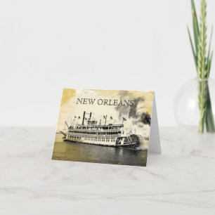 Vintage New Orleans Stern Wheeler Note Card