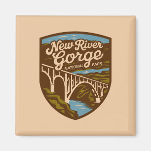 Vintage New River Gorge National Park Magnet