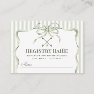 Vintage New to the Club Golf Baby Shower Registry Enclosure Card