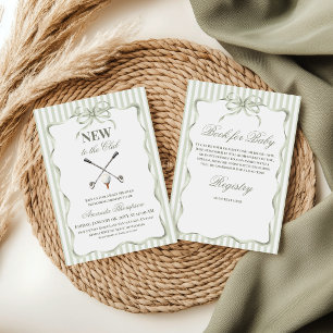 Vintage New to the Club Neutral Golf Baby Shower Invitation