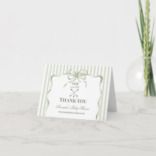 Vintage New to the Club Neutral Golf Baby Shower Thank You Card
