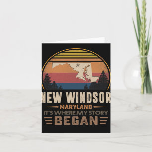 Vintage New Windsor Maryland Hometown My Story Beg Card