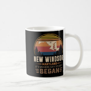 Vintage New Windsor Maryland Hometown My Story Beg Coffee Mug