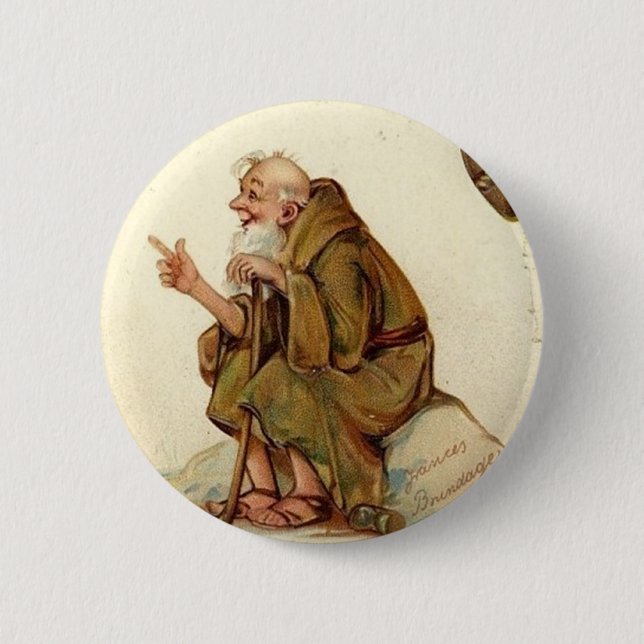 Vintage : New Year - 6 Cm Round Badge (Front)